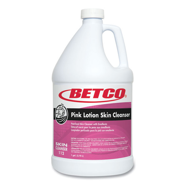 BETCO CORPORATION 1120400 Pink Lotion Skin Cleanser Refill, Clean Bouquet Scent, 1 gal, 4/Carton