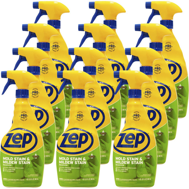 ZEP INC. ZUMILDEW32CT Zep No-Scrub Mold/Mildew Remover - For Multi Surface - 32 fl oz (1 quart) - Disinfectant - Blue - 12 / Carton