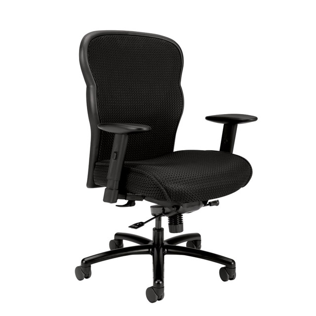 HNI CORPORATION 907222 HON Basyx Wave Ergonomic Mesh High-Back Big And Tall Executive Chair, Black