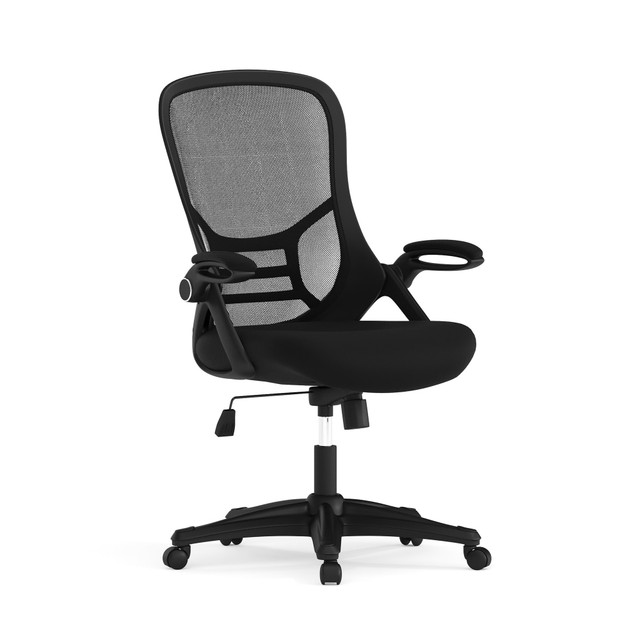 FLASH FURNITURE HL00161BKBK Porter Ergonomic Mesh High-Back Office Chair, Black FLASH FURNITURE HL00161BKBK Porter Ergonomic Mesh High-Back Office Chair, Black