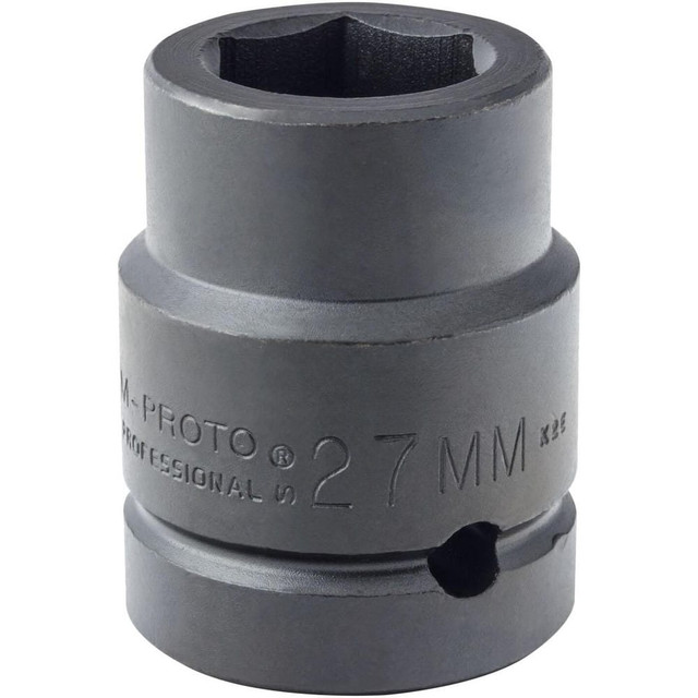 Proto J10027M Impact Socket: 1" Drive, 27mm Socket, Hex Drive