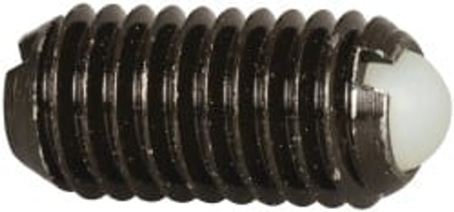 Vlier DBM8A Threaded Ball Plunger: M8 x 1.25, 0.196" Ball Dia, 0.63" Body Length, 0.059" Max Ball Reach