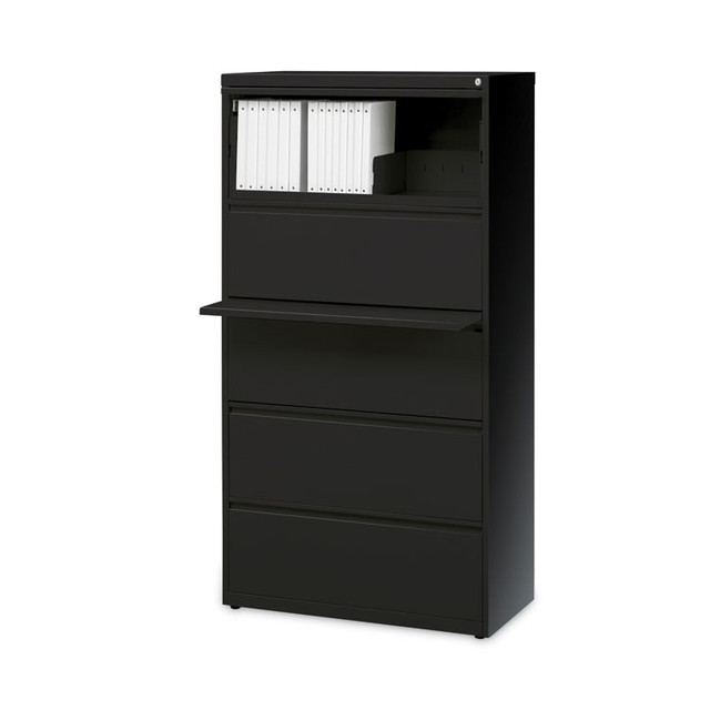 ALERA HLF3067BL Lateral File, Five Legal/Letter/A4-Size File Drawers, 30" x 18.62" x 67.62", Black