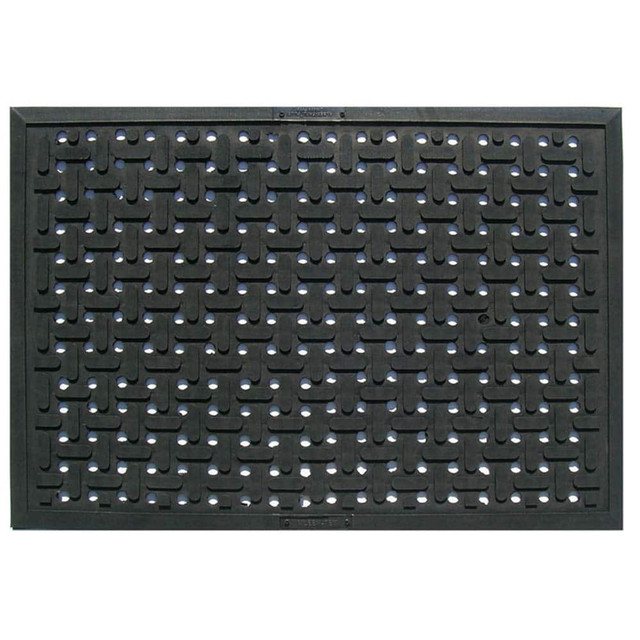 Crown Matting KS 0023BK Anti-Fatigue Mat: 3' Length, 2' Wide, 3/8" Thick, Nitrile Rubber