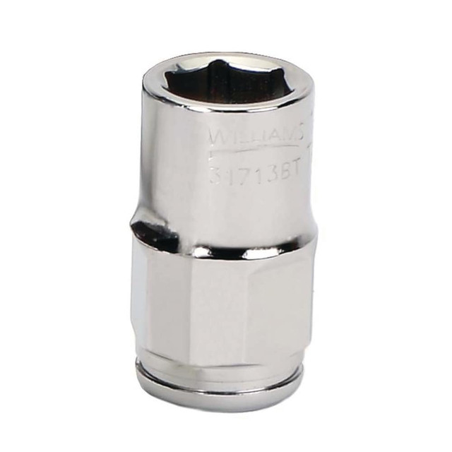 Williams 31718BT Hand Sockets; Socket Type: Non-Impact ; Drive Size: 3/8 ; Drive Style: Square ; Number Of Points: 6 ; Overall Length (Inch): 1-7/16in ; Overall Length (Decimal Inch): 1.437
