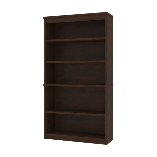 BESTAR INC. 44700-69 Bestar Universel 66inH 5-Shelf Bookcase, Chocolate