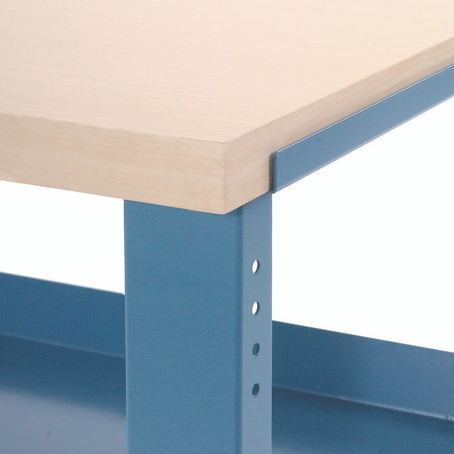 GLOBAL INDUSTRIAL 606929 Complete Industrial Workbench, 800 lbs, 60 x 30 x 57.5 to 62.5, Blue