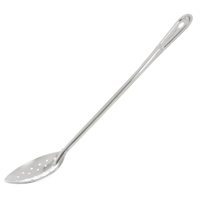 BROWNE & CO. 4762 Hoffman Browne Serving Spoons, 13in, Perforated, Silver, Set Of 120 Spoons