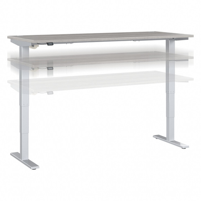 BUSH INDUSTRIES INC. M4S7230PGSK Bush Business Furniture Move 40 Series Electric Height-Adjustable Standing Desk, 28-1/6inH x 71inW x 29-3/8in, Platinum Gray/Cool Gray Metallic, Standard Delivery