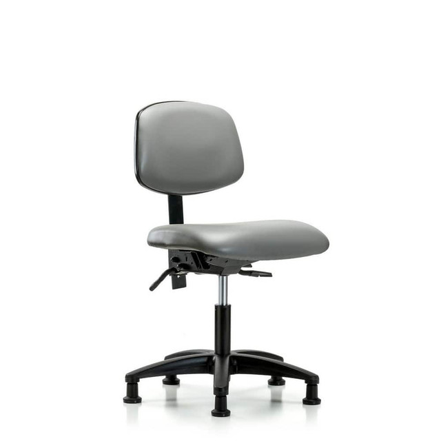 Blue Ridge Ergonomics MSC46030 Task Chair: Vinyl, Sterling