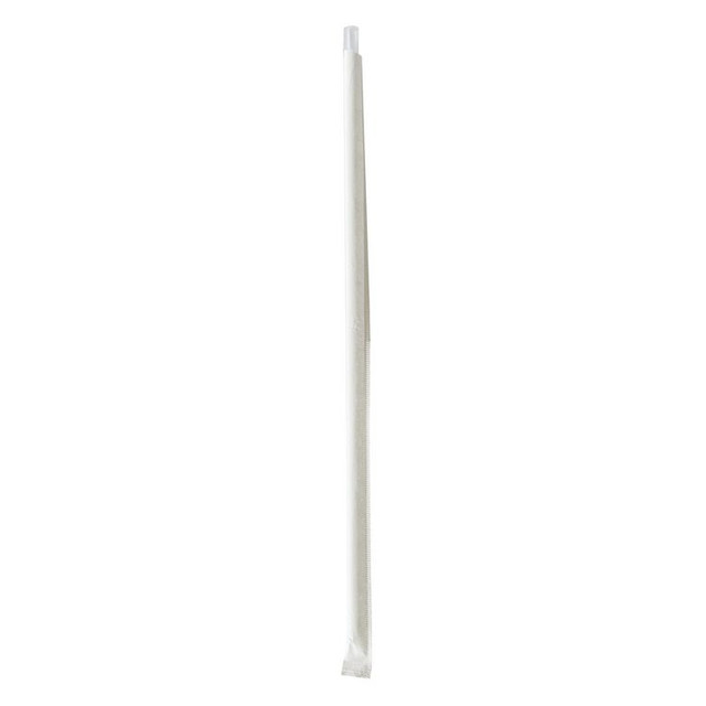 BOARDWALK JUMW1025CLR Wrapped Jumbo Straws, 10.25", Polypropylene, Clear, 2,000/Carton