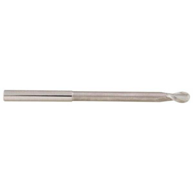 Accupro 12177307 Ball End Mill: 0.1181" Dia, 0.1181" LOC, 2 Flute, Solid Carbide