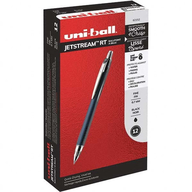 Uni-Ball 62152 Retractable Pen: 0.7 mm Tip, Black Ink