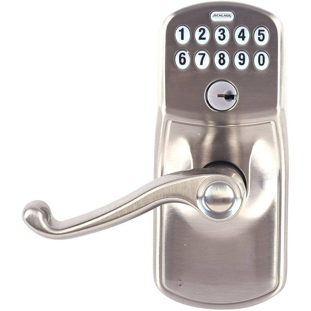 Schlage FE575 PLY619FLA Lever Locksets; Lockset Type: Entrance ; Key Type: Keyed Different ; Back Set: 2-3/4 (Inch); Cylinder Type: Conventional ; Material: Metal ; Door Thickness: 1-3/4