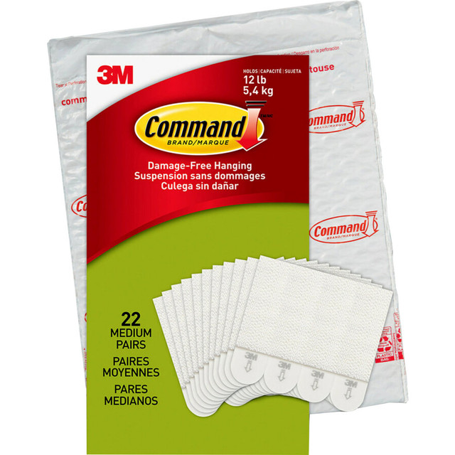 3M CO 17204-22NA Command Medium Picture Hanging Strips, 22 White Adhesive Strip Pairs (44 Strips), Damage Free Hanging Picture Hangers, No Tools Wall Hanging Strips For Living Spaces 3M CO 17204-22NA Command Medium Picture Hanging Strips, 22 White Adhesive Strip Pairs (44 Strips), Damage Free Hanging Picture Hangers, No Tools Wall Hanging Strips For Living Spaces