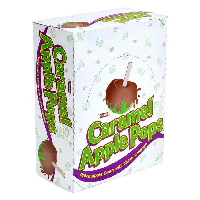 TOOTSIE ROLL INDUSTRIES 60004066 Caramel Apple Pops, 0.63 oz Individually Wrapped, 48/Box, 2 Boxes/Carton