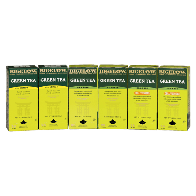 R. C. BIGELOW, INC. 10578 Bigelow Assorted Green Tea Bags, Box Of 168