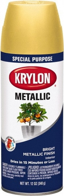 Krylon K01701A77 Spray Paint: Gold, Metallic, 16 oz