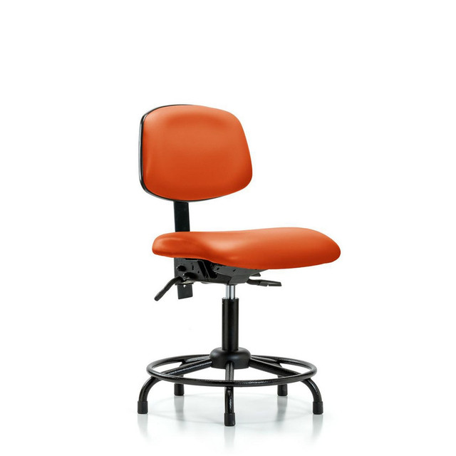 Blue Ridge Ergonomics MSC46192 Task Chair: Vinyl, Orange Kist