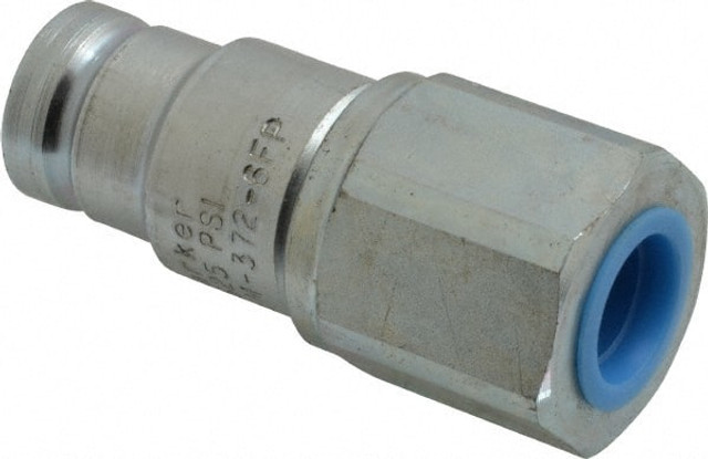 Parker FEM-372-6FP Hydraulic Hose Female Pipe Rigid Fitting: 3/8", 3/8-18, 3,625 psi