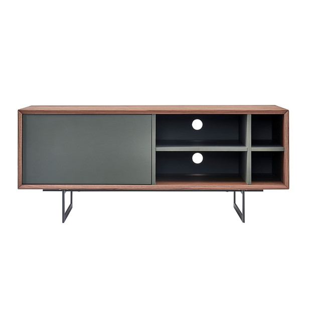 EURO STYLE, INC. Eurostyle 31047GRY  Anderson Media Stand, 19-3/4inH x 47-3/5inW x 16-1/2inD, Walnut/Gray