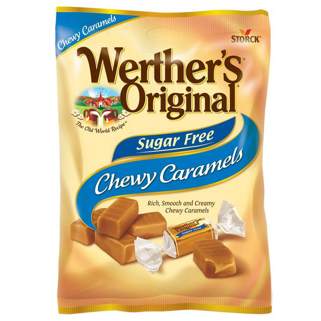 STORCK Werther's® Original® 60004088 Chewy Caramels Sugar Free, 1.48 oz Bag, 24/Carton