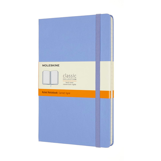 MOLESKINE 850819 Classic Notebook, Large, 5in x 8.25in, Ruled, 240 pages, Hard Cover, Hydrangea Blue MOLESKINE 850819 Classic Notebook, Large, 5in x 8.25in, Ruled, 240 pages, Hard Cover, Hydrangea Blue