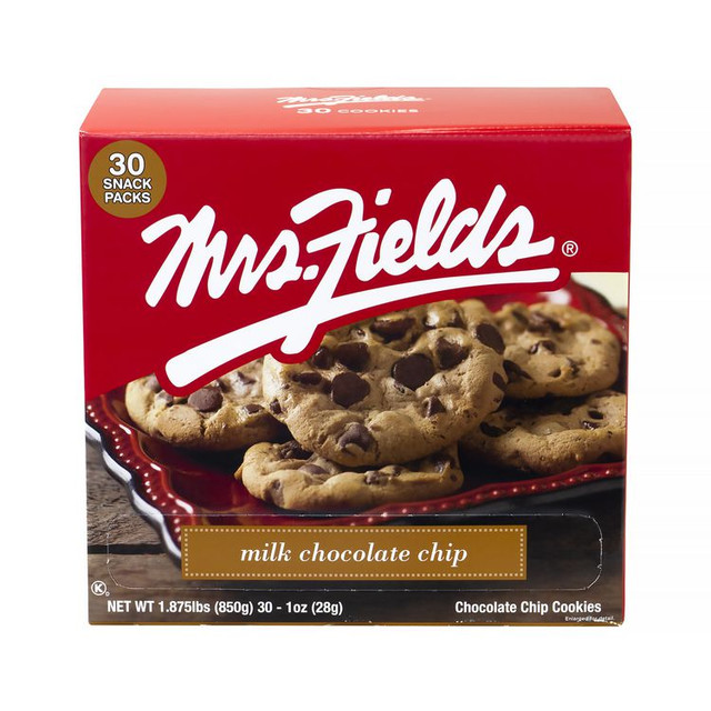 MRS. FIELD'S ORIGINAL COOKIES, INC. Fields® 60004080 Cookies, Milk Chocolate Chip, 1 oz Individually Wrapped, 30/Box, 2 Boxes/Carton