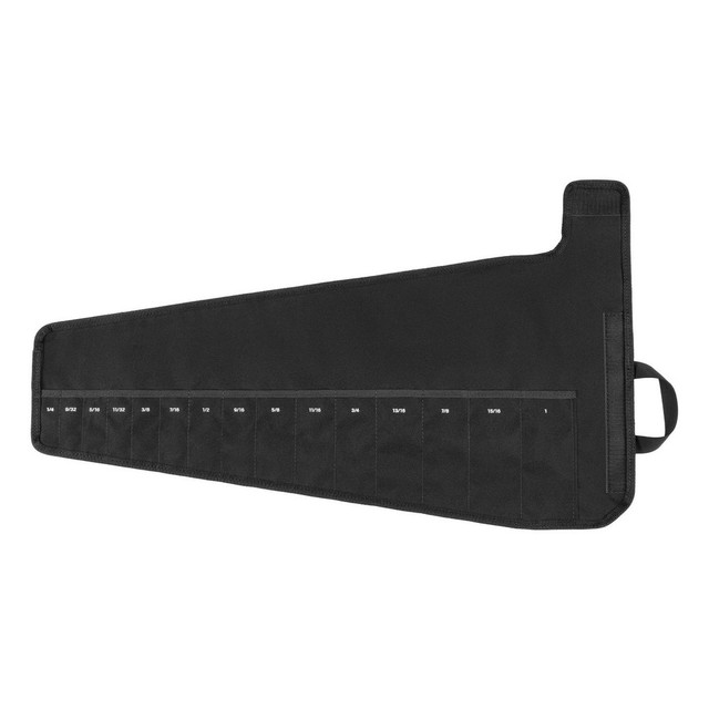 Tekton OTP21107 Tool Pouches & Holsters; Holder Type: Rollup Pouch ; Tool Type: SAE Ratcheting Combination Wrench Pouch ; Closure Type: Hook & Loop ; Material: Polyester ; Color: Black ; Hand: Ambidextrous