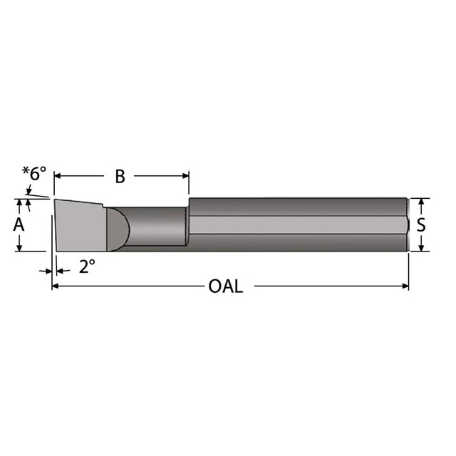 Scientific Cutting Tools LHB1801000A Boring Bar: 0.18" Min Bore, 1" Max Depth, Left Hand Cut, Submicron Solid Carbide