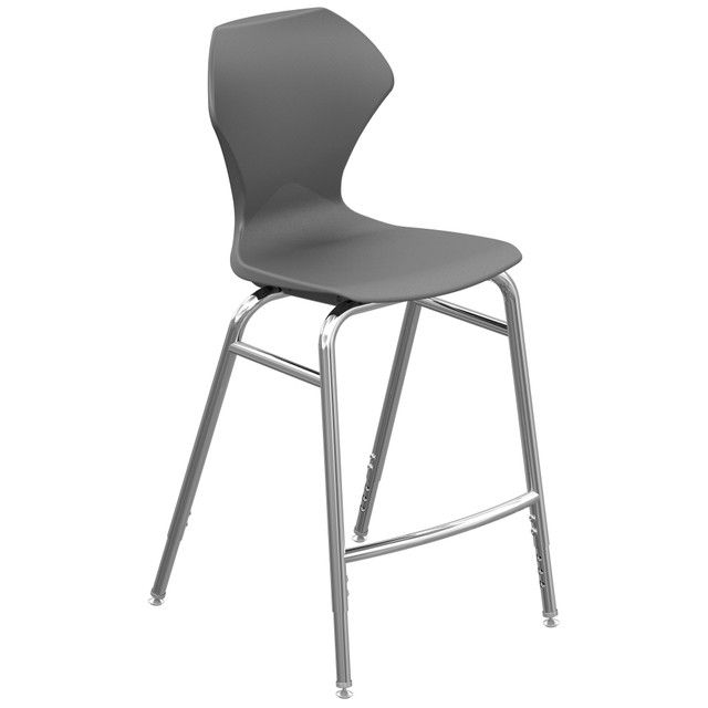 MARCO GROUP, INC. 38201-28CR-ACC Marco Group Apex Apex Series Adjustable Stool, Charcoal/Chrome
