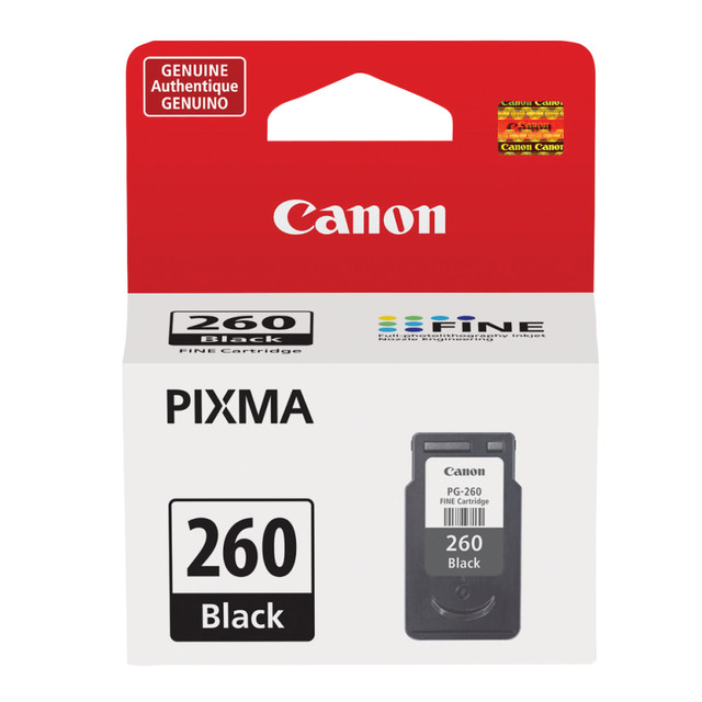 CANON USA, INC. Canon 3707C001  PG-260 Black Ink Cartridge, 3707C001