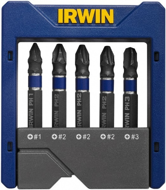 Irwin 1866977 5 Piece, Phillips Handle, Power Bit Set