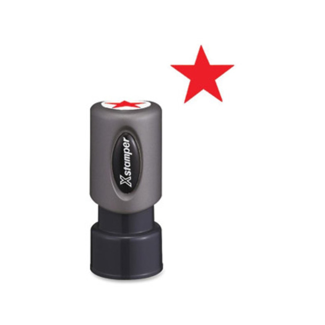 SHACHIHATA INC., (USA) 11309 Xstamper Pre-Inked Star Shape Stamp, 65% Recycled, 100000 Impression, Red SHACHIHATA INC., (USA) 11309 Xstamper Pre-Inked Star Shape Stamp, 65% Recycled, 100000 Impression, Red