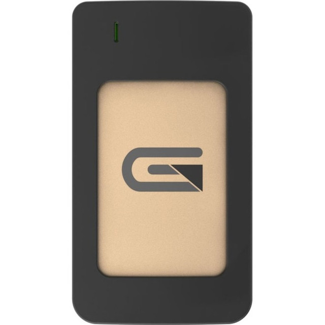 GLYPH AR4000GLD  Rugged Portable Solid State USB C (3.1 Gen2) RAID Drive in RAID 0 - 2 x SSD Supported - 2 x SSD Installed - 4 TB Total Installed SSD Capacity - RAID Supported 0 - 1 USB Port(s) - Portable