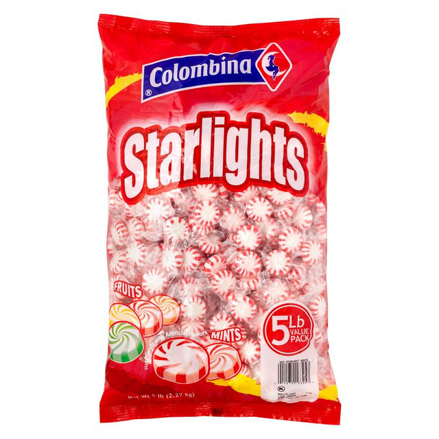 COLOMBINA S.A. 60004061 Peppermint Starlight Mints, 5 lb Bag, 3/Carton