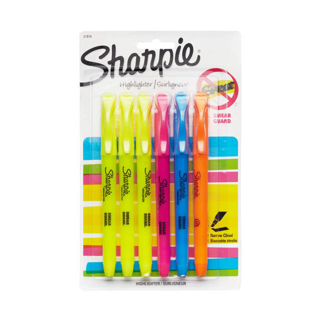 NEWELL BRANDS INC. Sharpie 27876  Accent Pocket Highlighters, Assorted, Pack Of 6