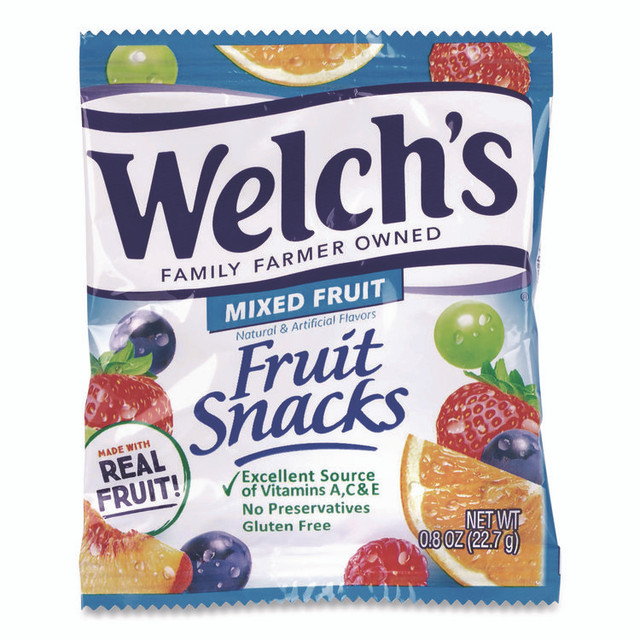 DR PEPPER SNAPPLE GROUP, INC. Welch's® PIM94068 Fruit Snacks, Mixed Fruit, 0.9 oz Pouch, 40/Box