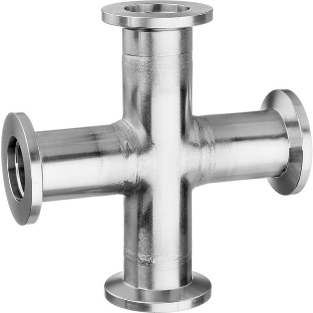 USA Industrials ZUSA-TF-VAC-72 Metal Vacuum Tube Fittings; Material: Stainless Steel ; Fitting Type: Cross ; Tube Outside Diameter: 2.000 ; Fitting Shape: Cross ; Connection Type: Quick-Clamp ; Maximum Vacuum: 0.0000001 torr at 72 Degrees F