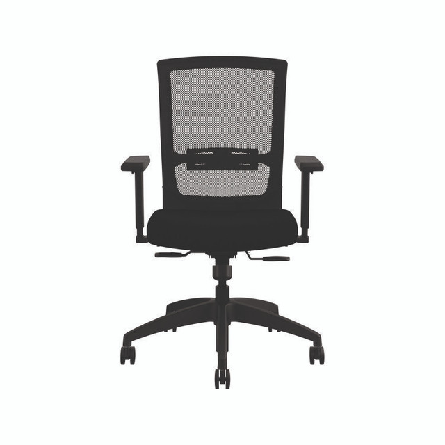 ALLSTEEL INC STNOBLK Quip Ergonomic Mesh Back Swivel Task Chair, Supports Up to 300 lb, Black Seat, Carbon Back, Black Base
