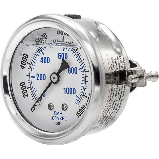 PIC Gauges PRO-203L-254V Pressure Gauges; Gauge Type: Industrial Pressure Gauges ; Scale Type: Dual ; Accuracy (%): 2-1-2% ; Dial Type: Analog ; Thread Type: 1/4" MNPT ; Bourdon Tube Material: Bronze