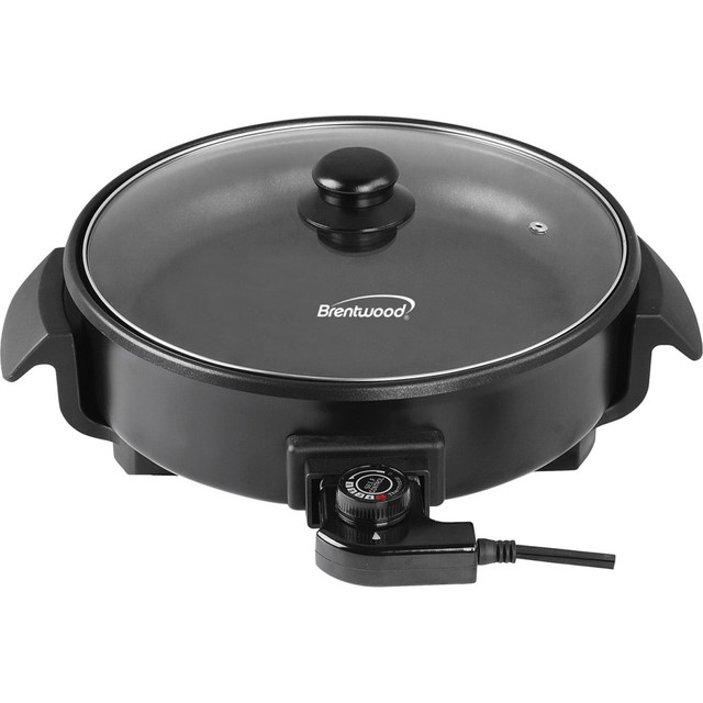 BRENTWOOD APPLIANCES, INC. SK-67BK Brentwood SK-67BK 12-Inch Round Non-Stick Electric Skillet with Vented Glass Lid, Black - 12.50in Width x 15.25in Length - 450 deg.F (232.2 deg.C) - 1400 W