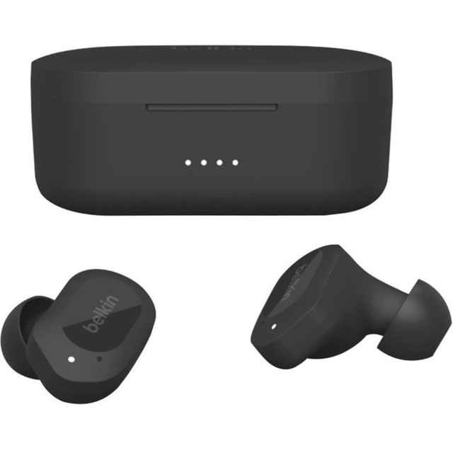 BELKIN, INC. Belkin AUC005BTBK  SOUNDFORM Play True Wireless Earbuds - Stereo - USB Type C - True Wireless - Bluetooth - Earbud - Binaural - In-ear - Noise Canceling - Midnight