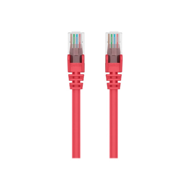 BELKIN, INC. A3L980-06INREDS Belkin - Patch cable - RJ-45 (M) to RJ-45 (M) - 6 in - 0.2 in - UTP - CAT 6 - molded, snagless, stranded - red