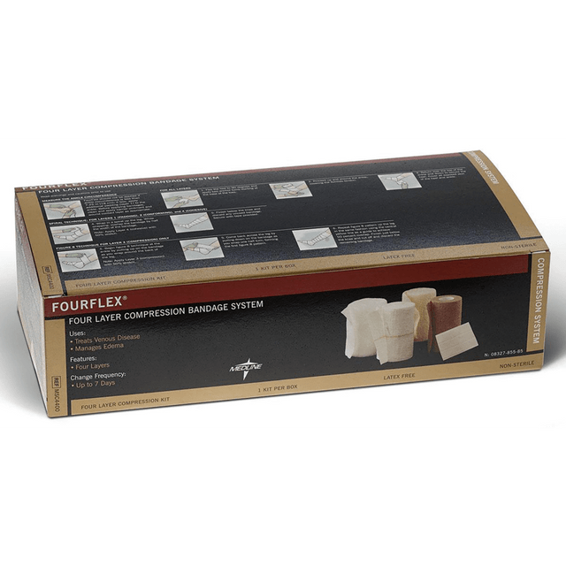 MEDLINE INDUSTRIES, INC. MSC4400H Medline Fourflex 4-Layer Bandage System Kit, Brown/Cream/White