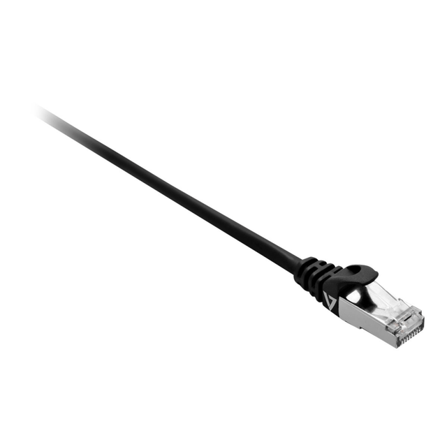 V7 V7CAT7FSTP-5M-BLK-1N  - Patch cable - RJ-45 (M) to RJ-45 (M) - 16.4 ft - SFTP - CAT 7 - molded - black