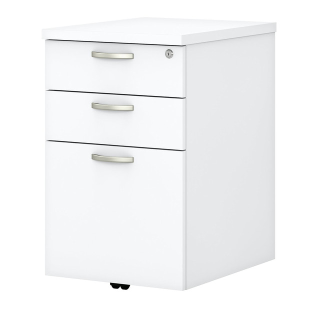 BUSH INDUSTRIES INC. EOF116WH-03 Bush Business Furniture Easy Office 20inD Vertical 3-Drawer Mobile File Cabinet, White, Delivery BUSH INDUSTRIES INC. EOF116WH-03 Bush Business Furniture Easy Office 20inD Vertical 3-Drawer Mobile File Cabinet, White, Delivery