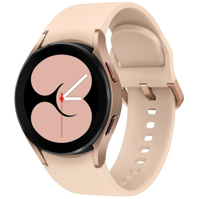 SAMSUNG SM-R865UZDAXAA  Galaxy Watch4, 40mm, Pink Gold, LTE - Pink Gold - Aluminum Case - Health & Fitness - Water Resistant - LTE - IP68 Water Resistant