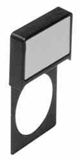 Springer N5ACPBS Electrical Switch Legend Plates; Legend Plate Type: Legend Insert ; Legend Markings: Blank ; Legend Plate Shape: Rectangular ; Background Color: Black ; Hole Diameter (mm): 22 ; For Use With: N5ARTBS Insert Holder