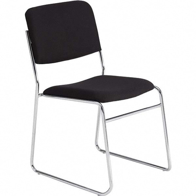 National Public Seating 8660 Fabric Black Stacking Chair